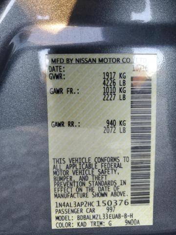 2017 NISSAN ALTIMA 2.5 - 1N4AL3AP2HC150376