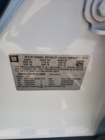 2017 CHEVROLET EQUINOX LT - 2GNALCEK1H1513059