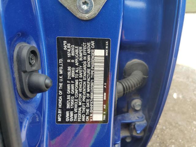 SHHFK7H69KU223971 2019 HONDA CIVIC