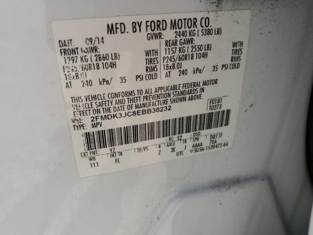 VIN 2FMDK3JC8EBB38232 2014 Ford Edge, Sel no.13