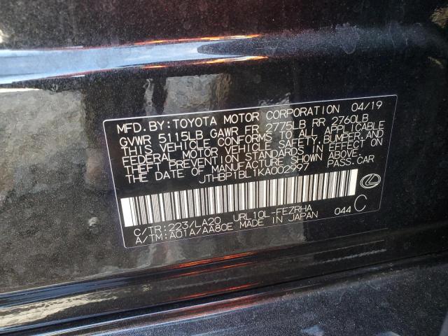 2019 LEXUS GS-F JTHBP1BL1KA002997