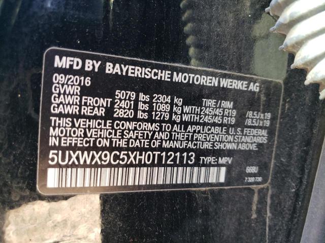 2017 BMW X3 XDRIVE2 - 5UXWX9C5XH0T12113