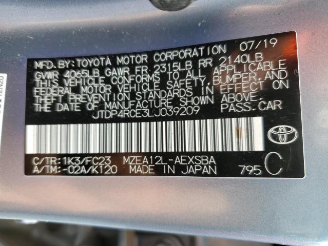 2020 TOYOTA COROLLA SE - JTDP4RCE3LJ039209