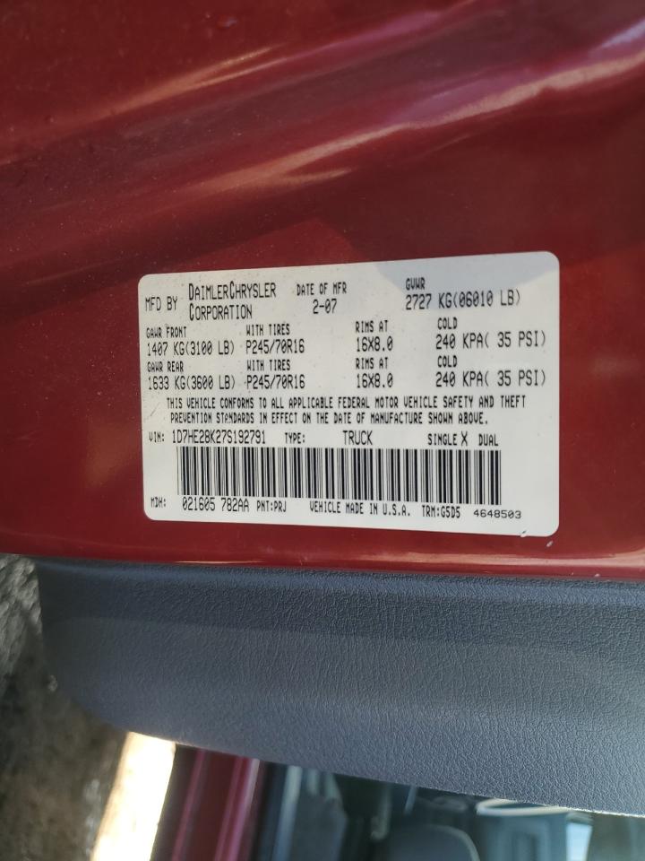 Lot #2928626728 2007 DODGE DAKOTA QUA