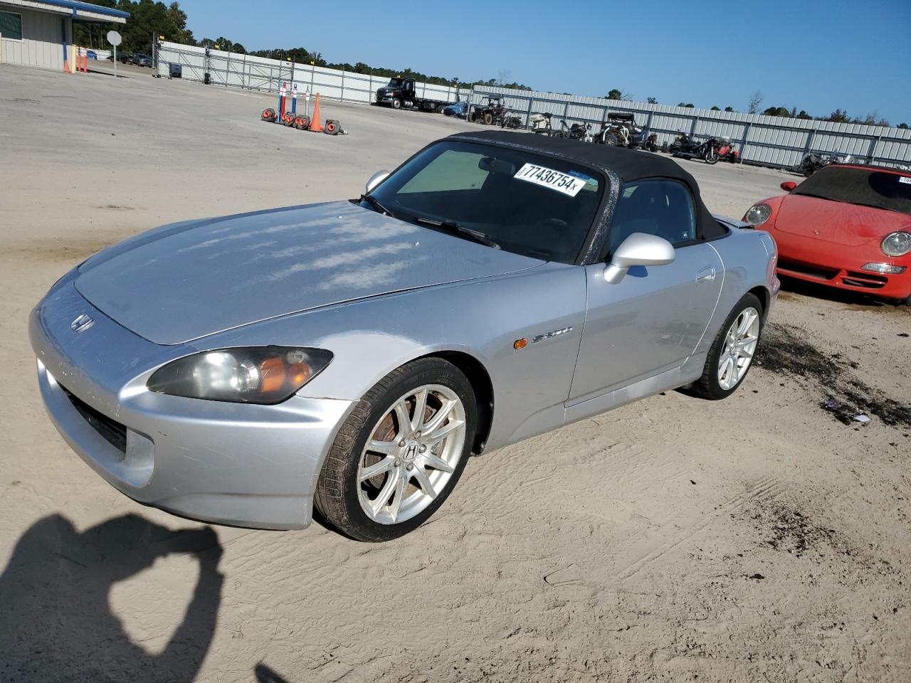 HONDA S2000 2004 silver converti gas JHMAP21414T005692 photo #1