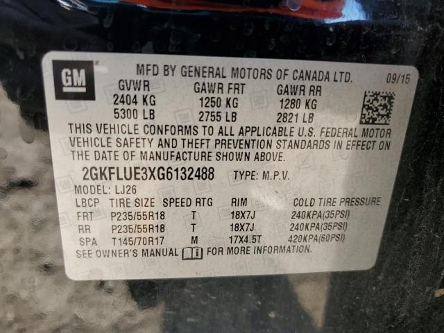 VIN 2GKFLUE3XG6132488 2016 GMC Terrain, Slt no.13