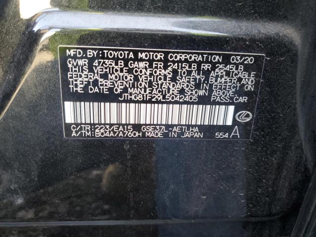 2020 LEXUS IS 300 F S JTHG81F29L5042405