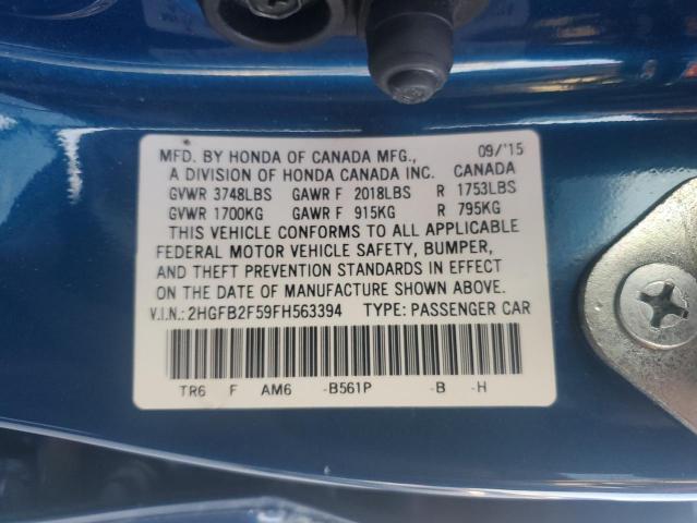2015 HONDA CIVIC LX - 2HGFB2F59FH563394