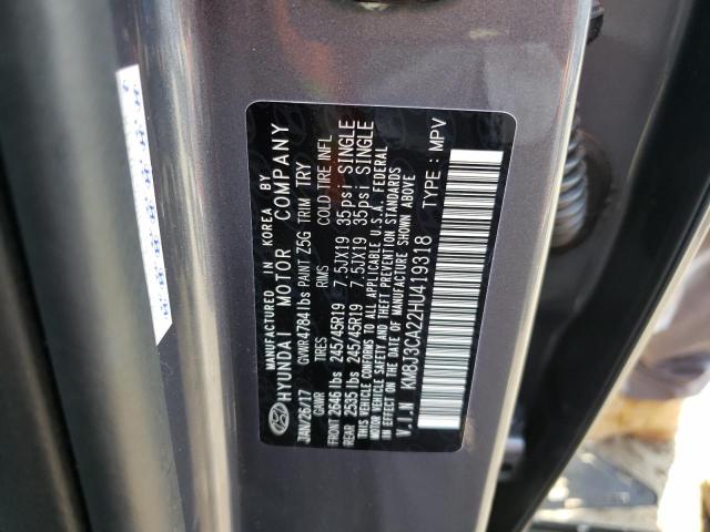 2017 HYUNDAI TUCSON LIM - KM8J3CA22HU419318