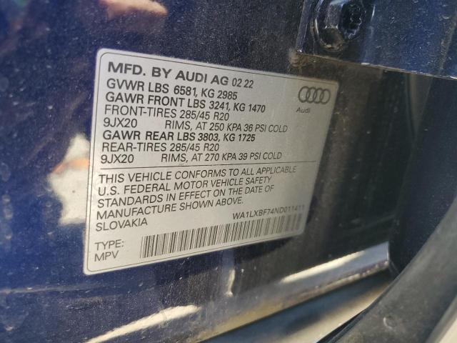 2022 AUDI Q7 PREMIUM - WA1LXBF74ND011411