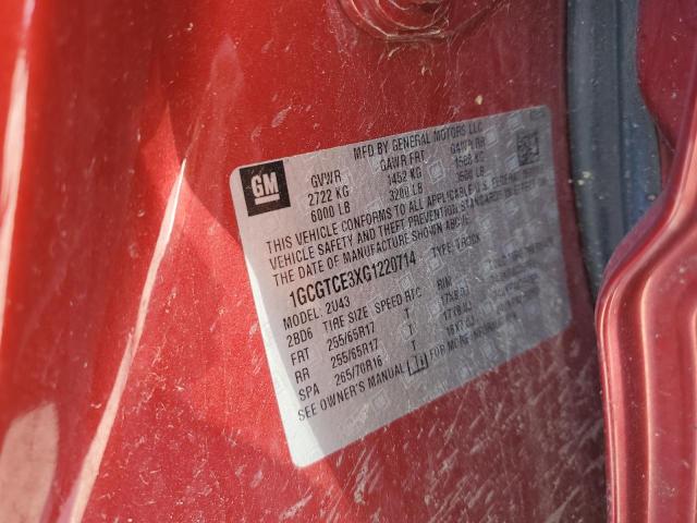 2016 CHEVROLET COLORADO L - 1GCGTCE3XG1220714