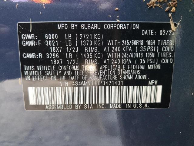 2023 SUBARU ASCENT PRE - 4S4WMABD3P3421431