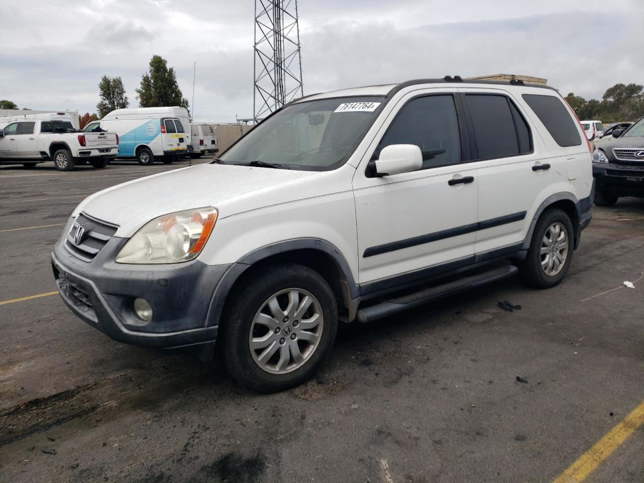 HONDA CR-V 2005 white  gas JHLRD78855C027945 photo #1