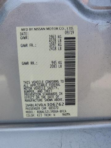 2020 NISSAN ALTIMA SR - 1N4BL4CV6LN306762