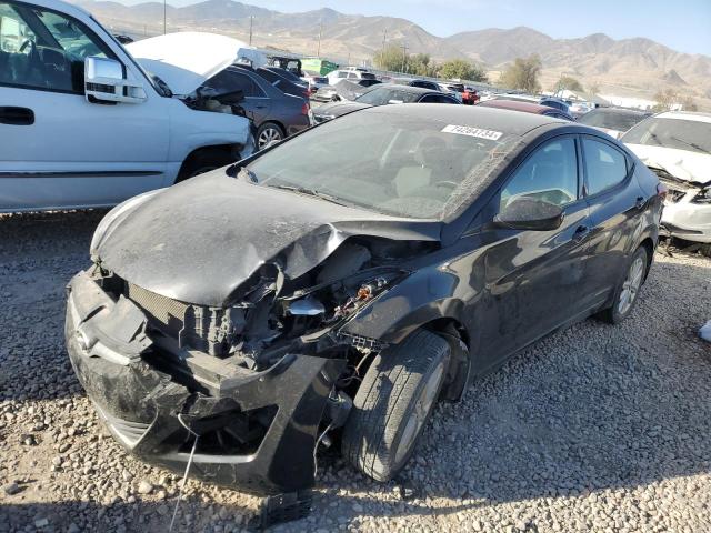 HYUNDAI ELANTRA SE 2014 black  gas KMHDH4AE6EU172461 photo #1