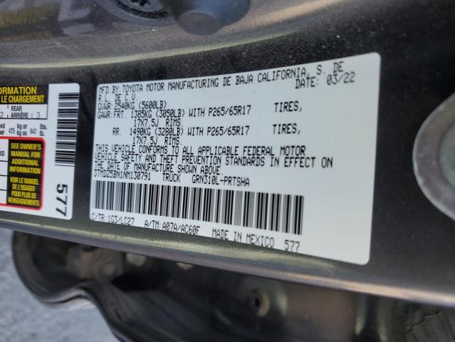 VIN 3TMDZ5BN1NM130791 2022 Toyota Tacoma, Double Cab no.13