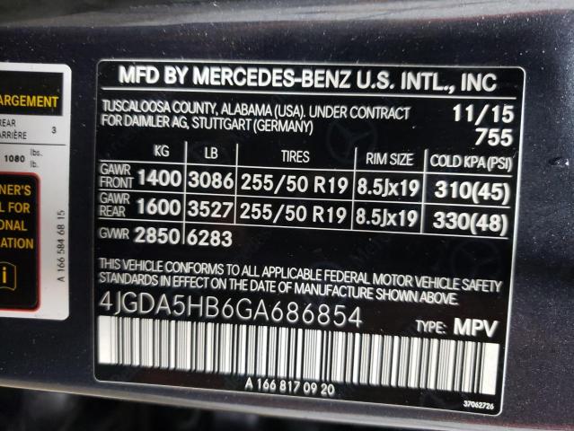 2016 MERCEDES-BENZ GLE 350 4M - 4JGDA5HB6GA686854