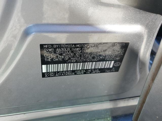 2015 LEXUS IS 250 - JTHBF1D27F5076821