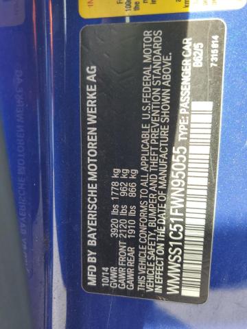 2015 MINI COOPER PAC WMWSS1C51FWN95055