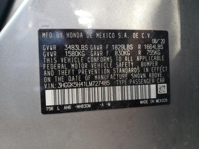 2020 HONDA FIT LX - 3HGGK5H41LM727485