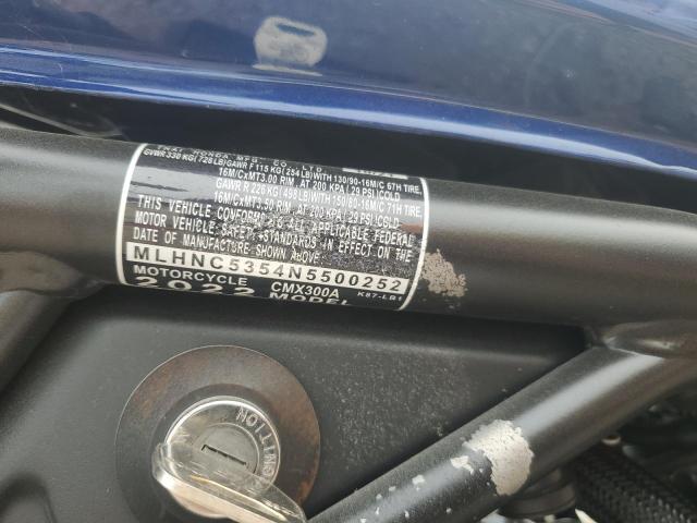 2022 HONDA CMX300 A MLHNC5354N5500252