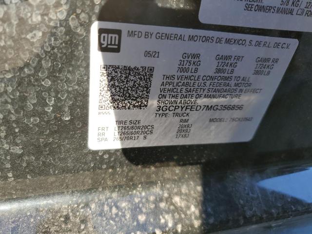 2021 CHEVROLET SILVERADO - 3GCPYFED7MG356856