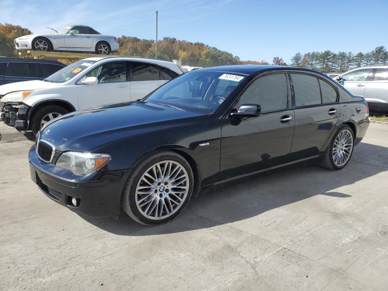 BMW 750 I 2008 black sedan 4d gas WBAHL83518DT14175 photo #1