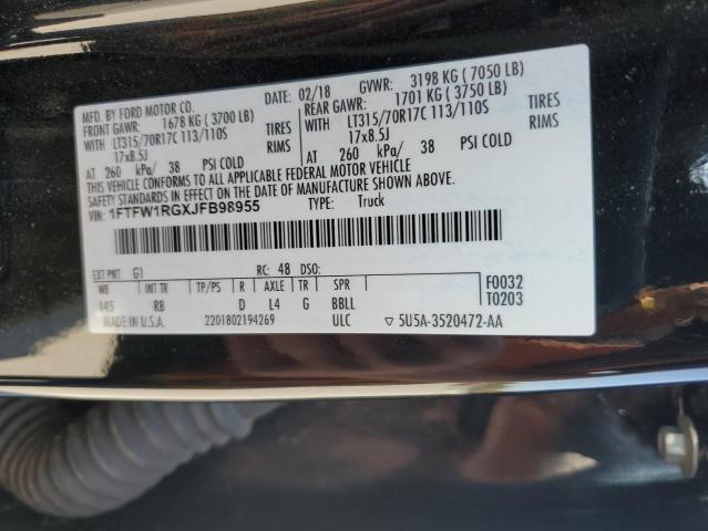 2018 FORD F150 RAPTO - 1FTFW1RGXJFB98955