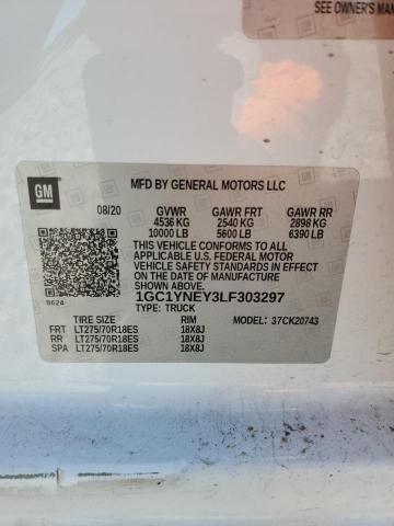 2020 CHEVROLET SILVERADO - 1GC1YNEY3LF303297
