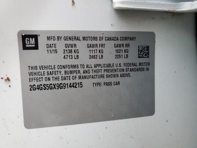 2016 BUICK REGAL PREM 2G4GS5GX9G9144215