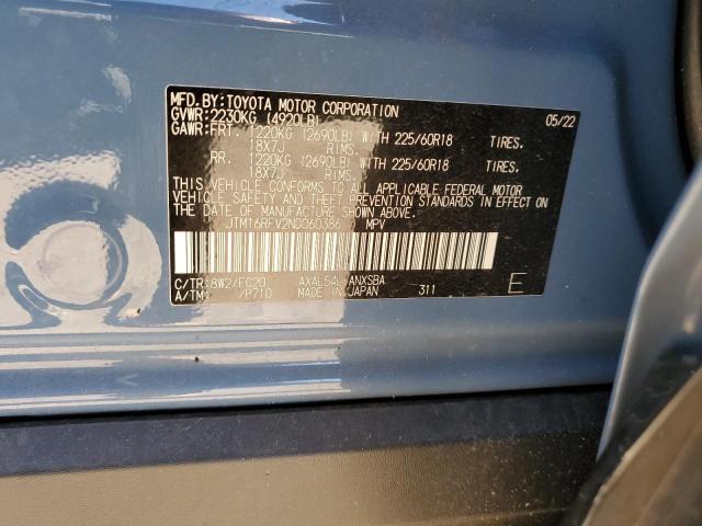 2022 TOYOTA RAV4 SE - JTM16RFV2ND060386