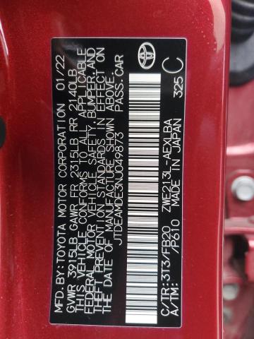 2022 TOYOTA COROLLA LE - JTDEAMDE3NJ049873