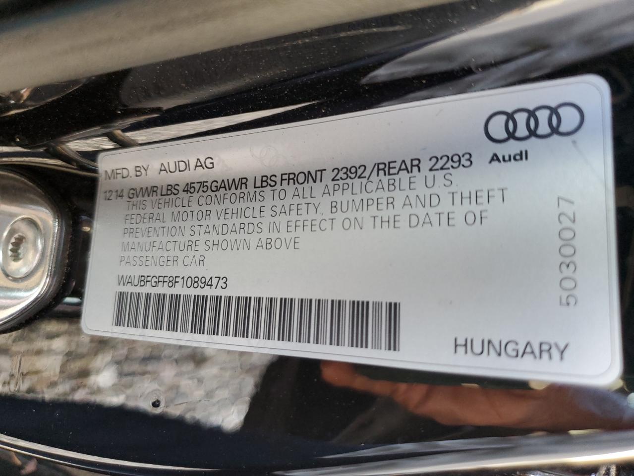 Lot #3006774316 2015 AUDI A3 PREMIUM