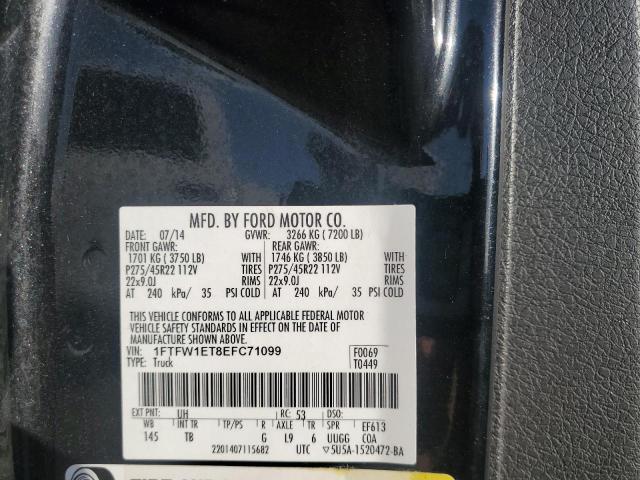 VIN 1FTFW1ET8EFC71099 2014 Ford F-150, Supercrew no.12