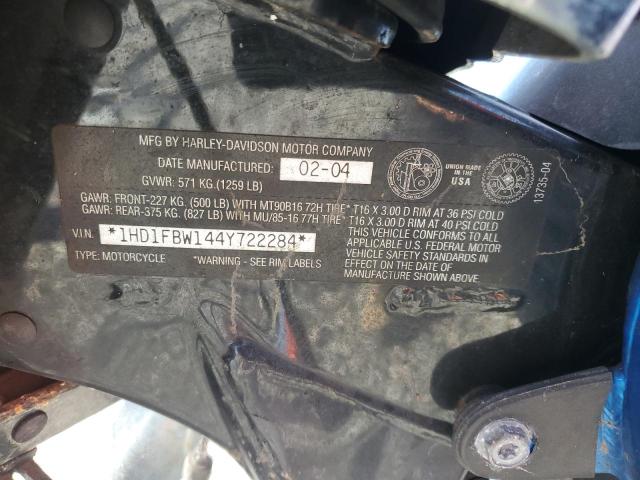 2004 HARLEY-DAVIDSON FLHRI 1HD1FBW144Y722284