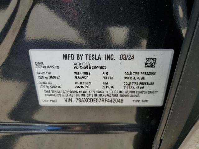 VIN 7SAXCDE57RF442048 2024 TESLA MODEL X no.14