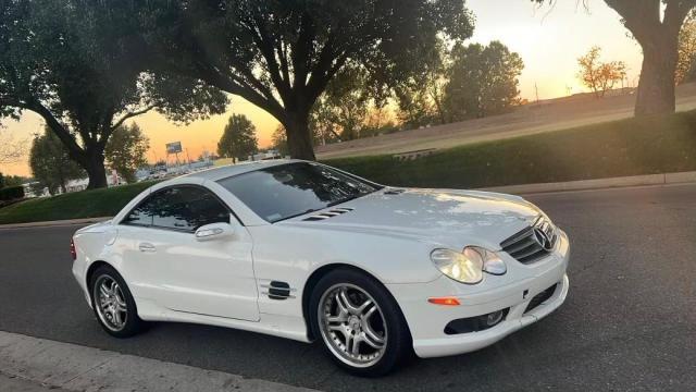 MERCEDES-BENZ SL 500 2005 white roadster gas WDBSK75F35F093138 photo #1