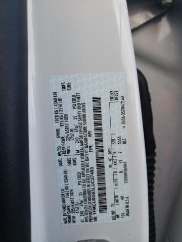 2020 FORD ESCAPE SE - 1FMCU0G63LUC27493