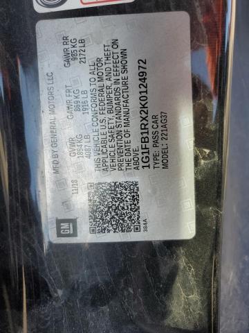 2019 CHEVROLET CAMARO - 1G1FB1RX2K0124972