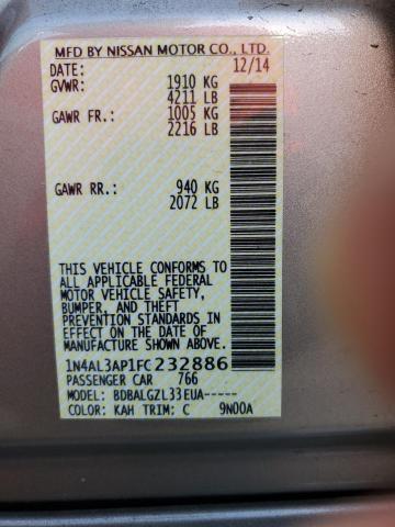 2015 NISSAN ALTIMA 2.5 - 1N4AL3AP1FC232886