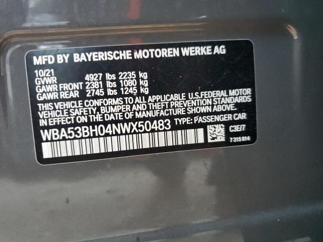 2022 BMW 530 I - WBA53BH04NWX50483