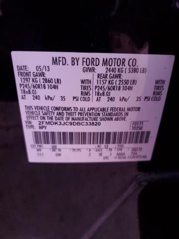 VIN 2FMDK3JC9DBC33820 2013 Ford Edge, Sel no.13