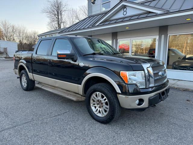 FORD F150 SUPER 2009 black crew pic flexible fuel 1FTPW14V79KA97711 photo #1