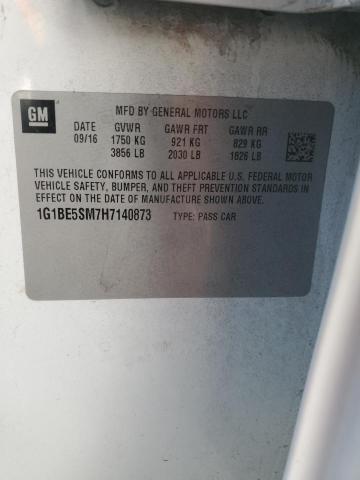 2017 CHEVROLET CRUZE LT - 1G1BE5SM7H7140873