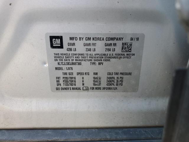 2018 CHEVROLET TRAX 1LT - KL7CJLSB3JB687360