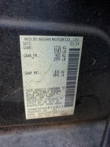 VIN 1N4AB7APXEN855923 2014 Nissan Sentra, S no.12