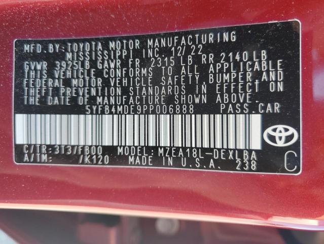 2023 TOYOTA COROLLA LE - 5YFB4MDE9PP006888
