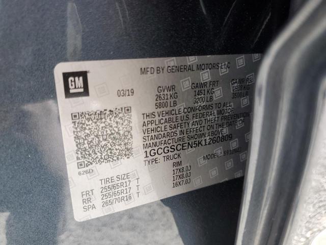 2019 CHEVROLET COLORADO L - 1GCGSCEN5K1260809