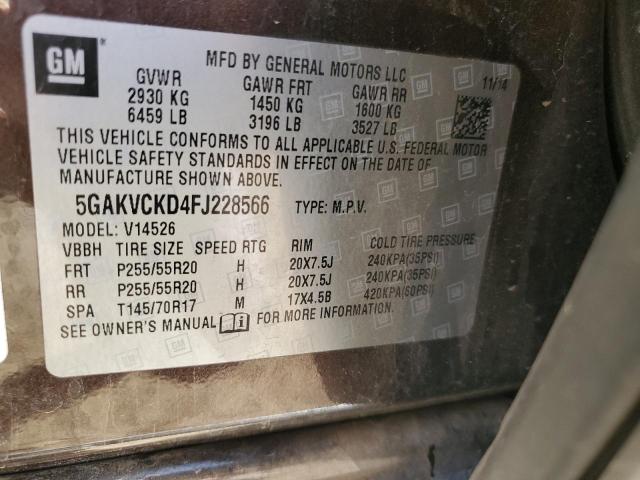 2015 BUICK ENCLAVE - 5GAKVCKD4FJ228566