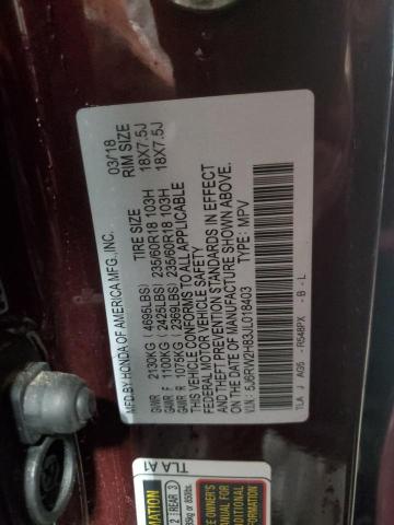 2018 HONDA CR-V EXL - 5J6RW2H83JL018403